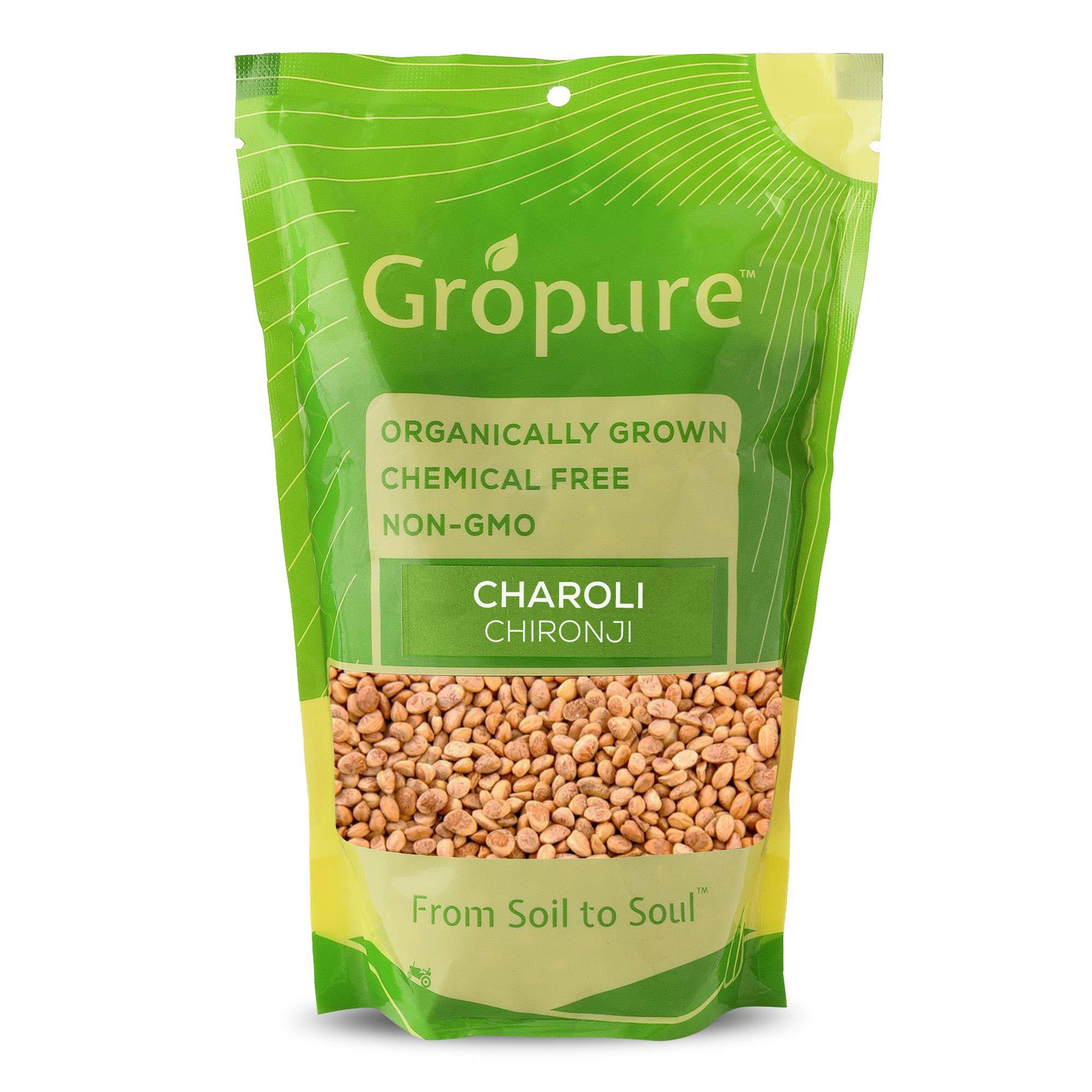 Gropure Organic: From Soil to Soul Gropure Organic: From Soil to Soul Gropure Organic Chironji Seeds (Almondette/Charoli Seeds), 100g