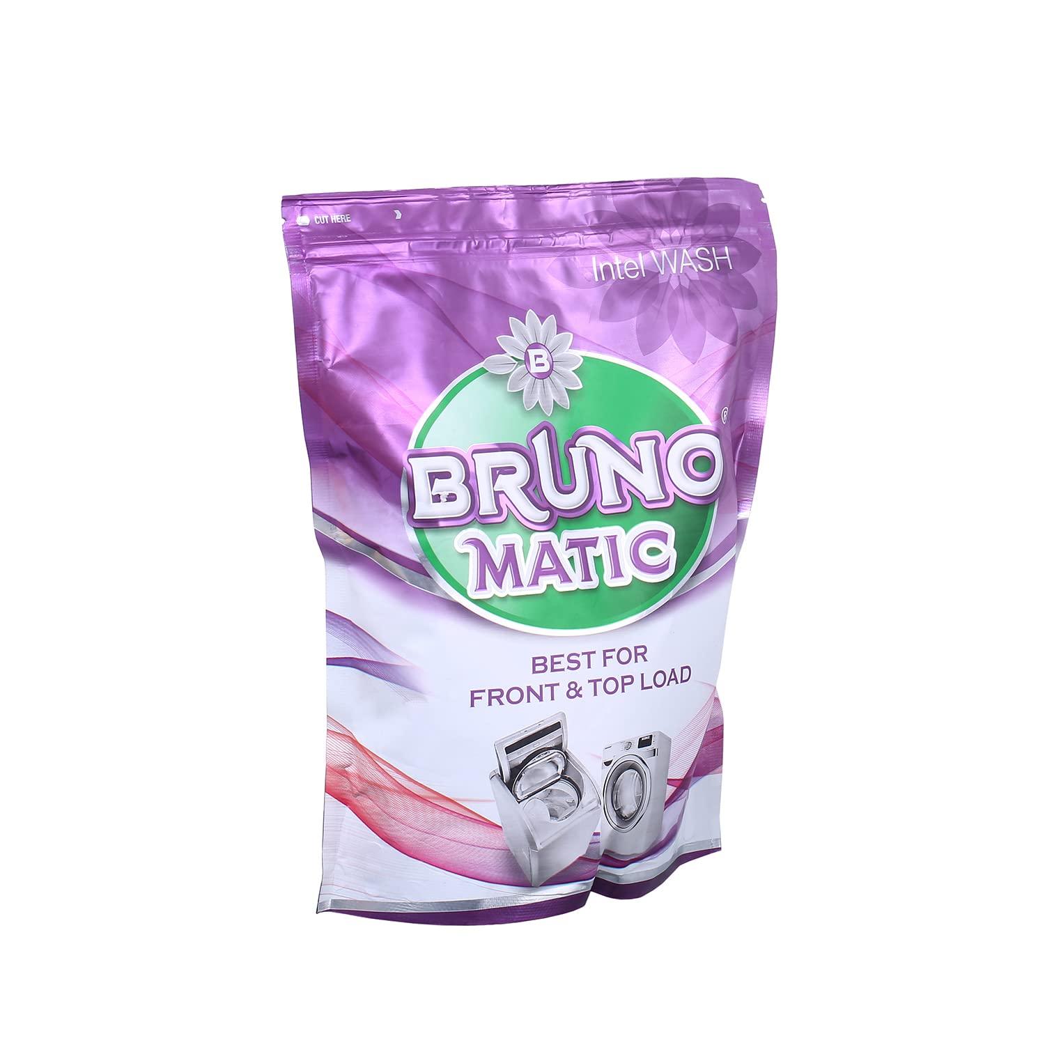 BRUNO \"BRUNO\" MATIC DETERGENT POWDER FOR FRONT AND TOP LOAD MACHINES 1KG (COMBO PACK OF 2)