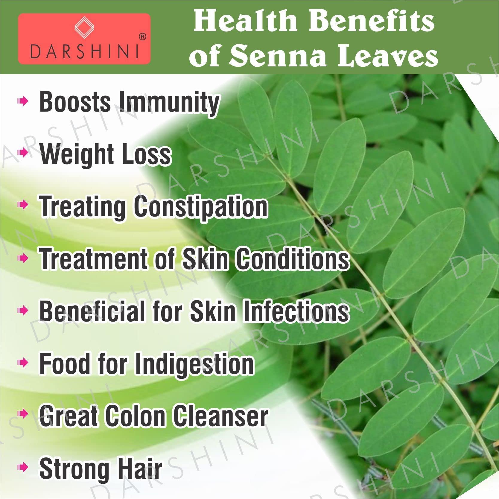 DARSHINI Darshini Senna Leaf/Sanay Patti/Sana Makki/Cassia Angustifolia Powder, 200g