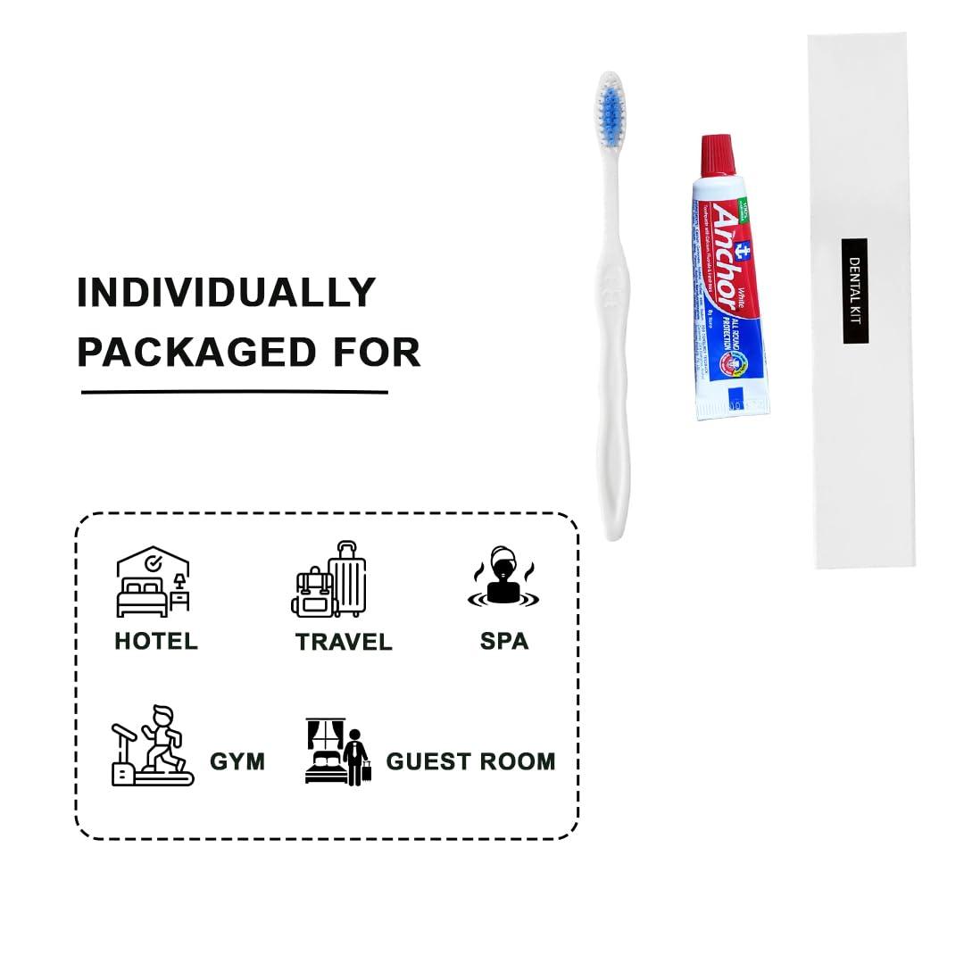 clayherbs Clayherbs (25 Kits) Toothbrushes with Toothpaste (10g) | Disposable Travel Kit | Dental Kit In Bulk | Individually Wrapped | Hotels | Vacation Rentals | Homeless, Nursing