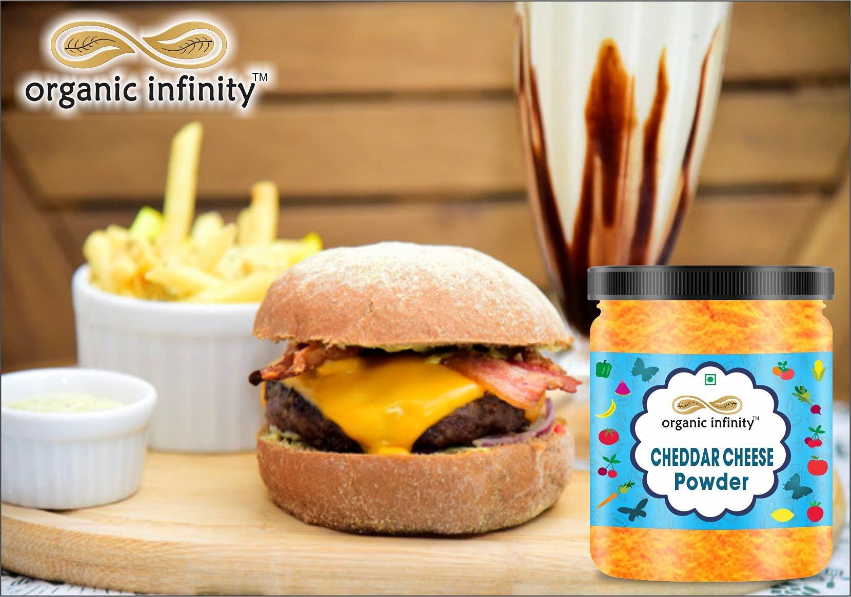 organic infinity Organic Infinity Cheddar Cheese Powder | Cheese Powder for Popcorn - 200 GM By Organic Infinity