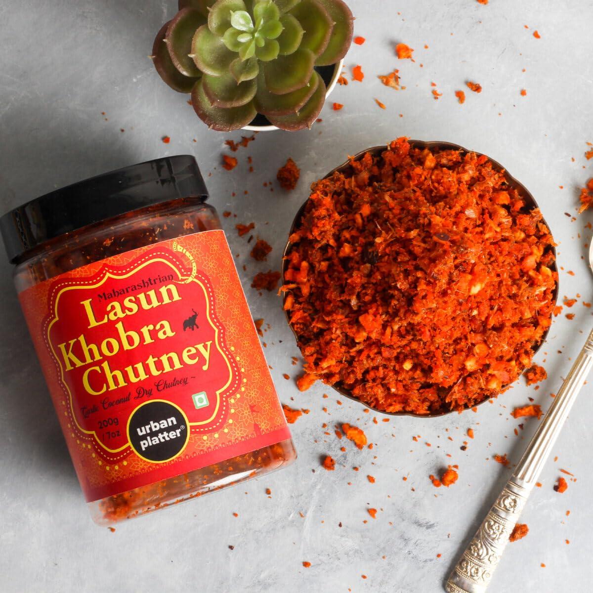 urban platter Urban Platter Garlic Coconut Chutney, 200g / 7oz [Maharashtrian Lasun Khobra Chutney]