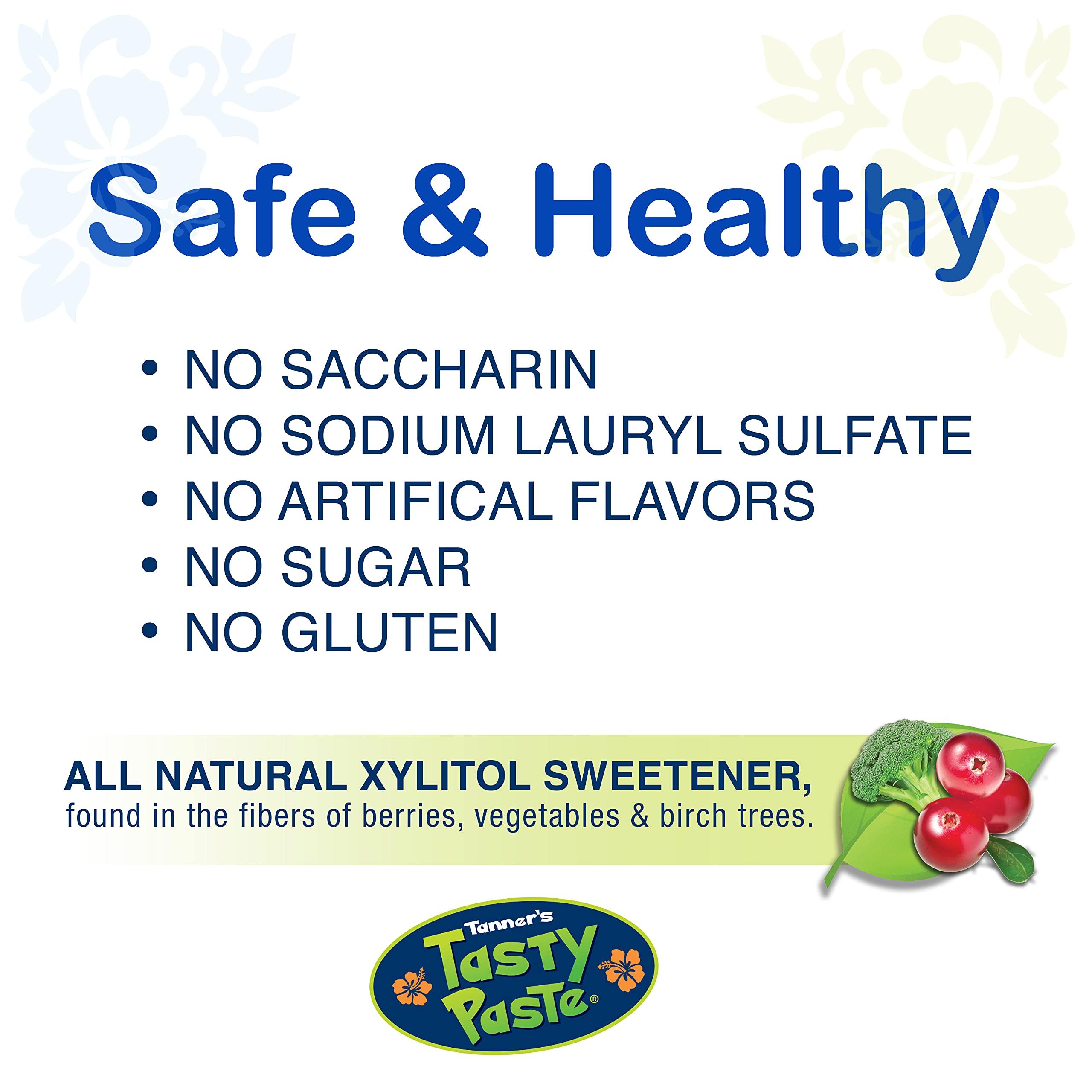 Tanners Tasty Paste Cha Cha Chocolate Toothpaste - Chocolate Ice Cream Flavor- Naturally Delicious - No Artificial Colors - Gluten Free - Not Harmful If Swallowed Accidentally - Kids Friendly - 4.2 oz