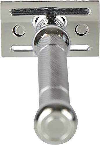 Foreign Holics Foreign Holics Imported Double Edge Heavy Metal Shaving Razor For Men & Boys-50 gm (Silver)