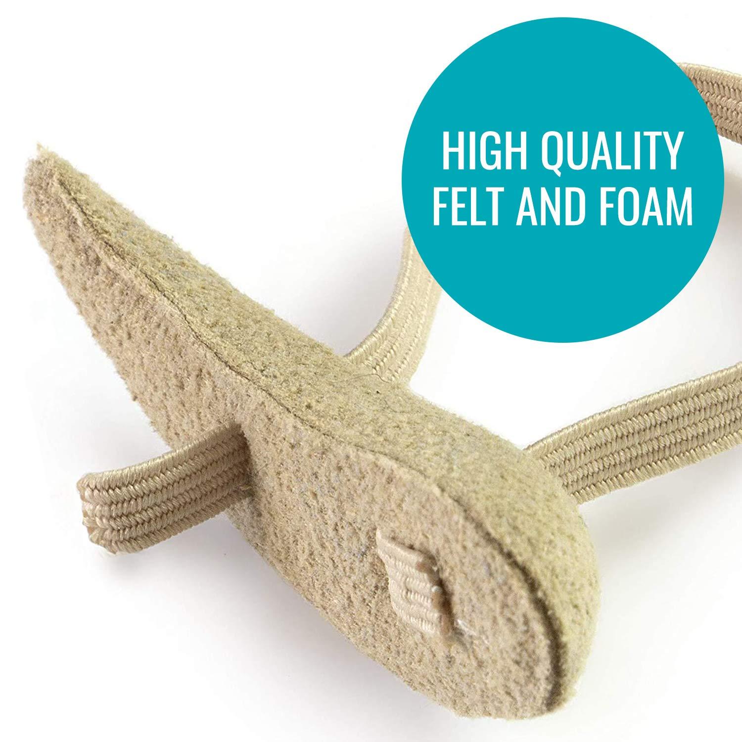 Steins Steins Hammer toe crest cushion and buttress pad reduces pressure from calluses and hammer toes,medium left, 3 Count