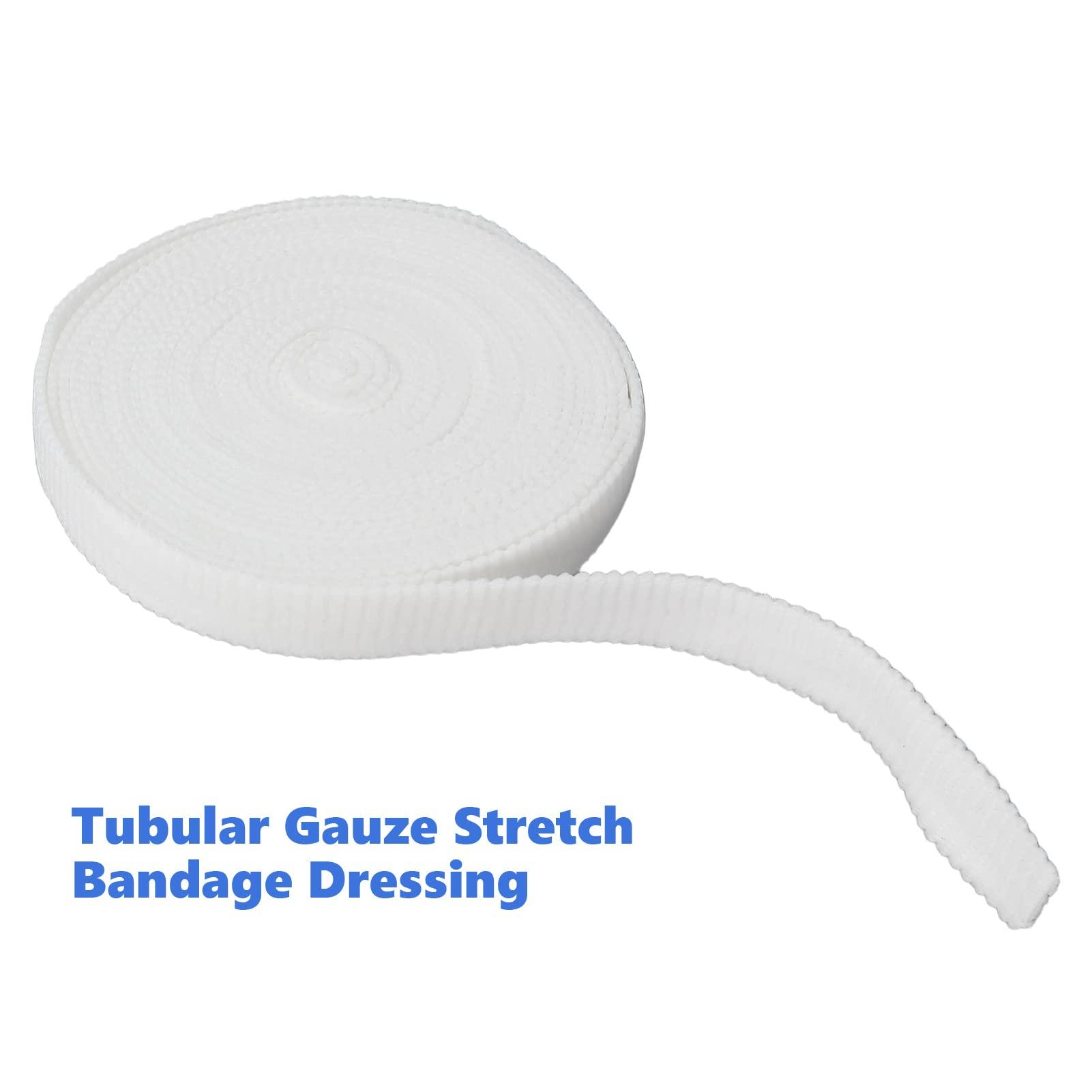 cigemay Elastic Bandage Net, Surgical Support Soft Tubular Gauze Elastic Bandage Net for Elbow Wound Restraint