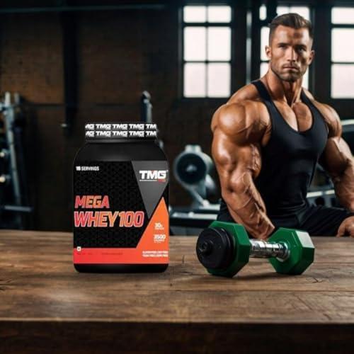TMG PRO TMG PRO Mega Whey 100 Protein Powder | Dietary Supplement | Soy Free | Yeast Free | Dope Free | Mass Gainer Protein for Athlete & Bodybuilder (Chocolate-1KG)