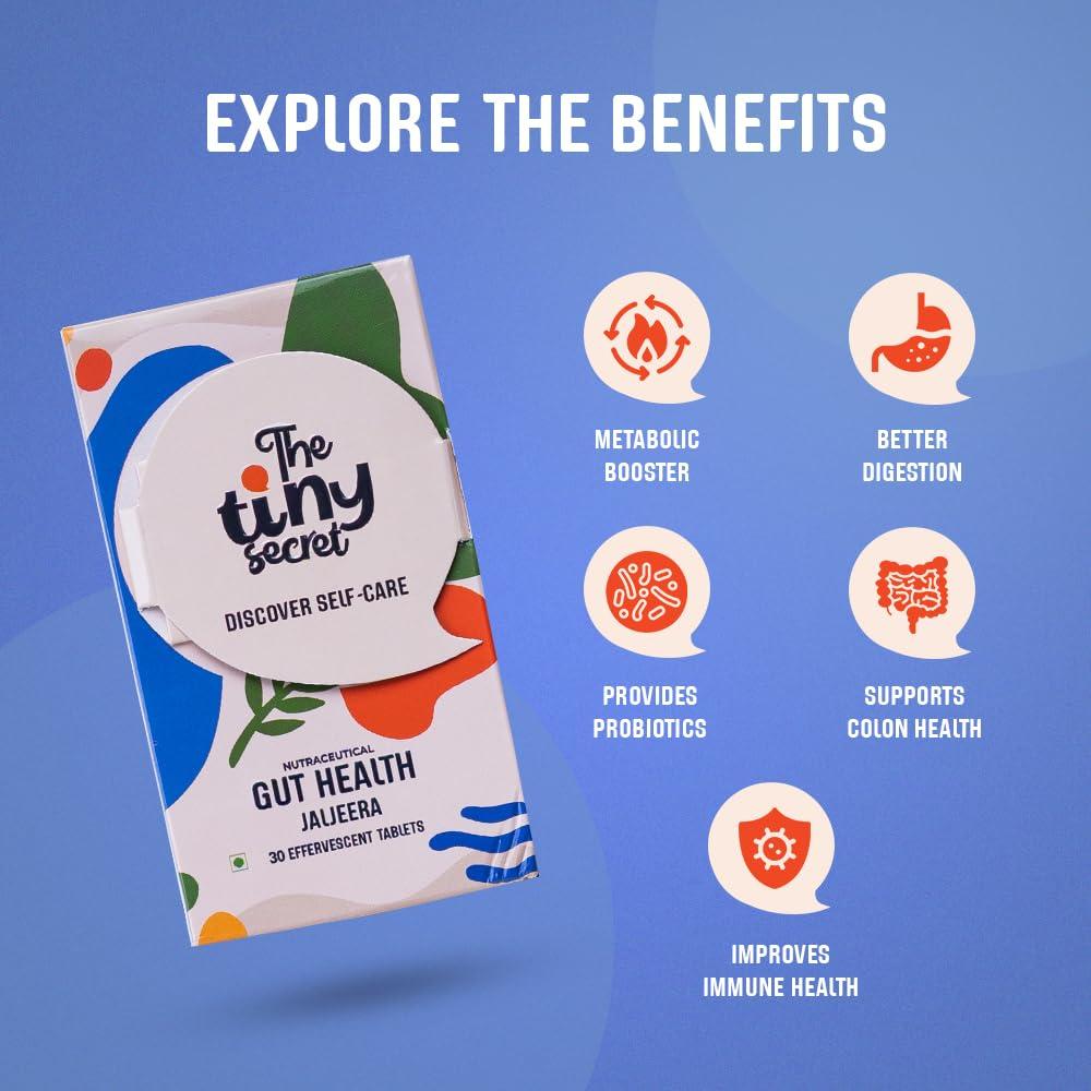 The Tiny Secret The Tiny Secret Digestion Fit Mints | Metabolic Booster | Protects Gut from Infection Meetha Pan Flavour & Gut Health Jaljeera Flavoured Fizz Pack of 2