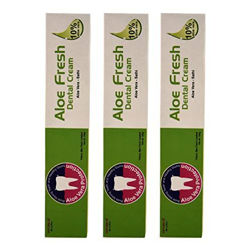 Yeturu's Yeturu's Aloe Fresh Dental Cream (Aloe Vera 10%) 100gms (Pack of 3)