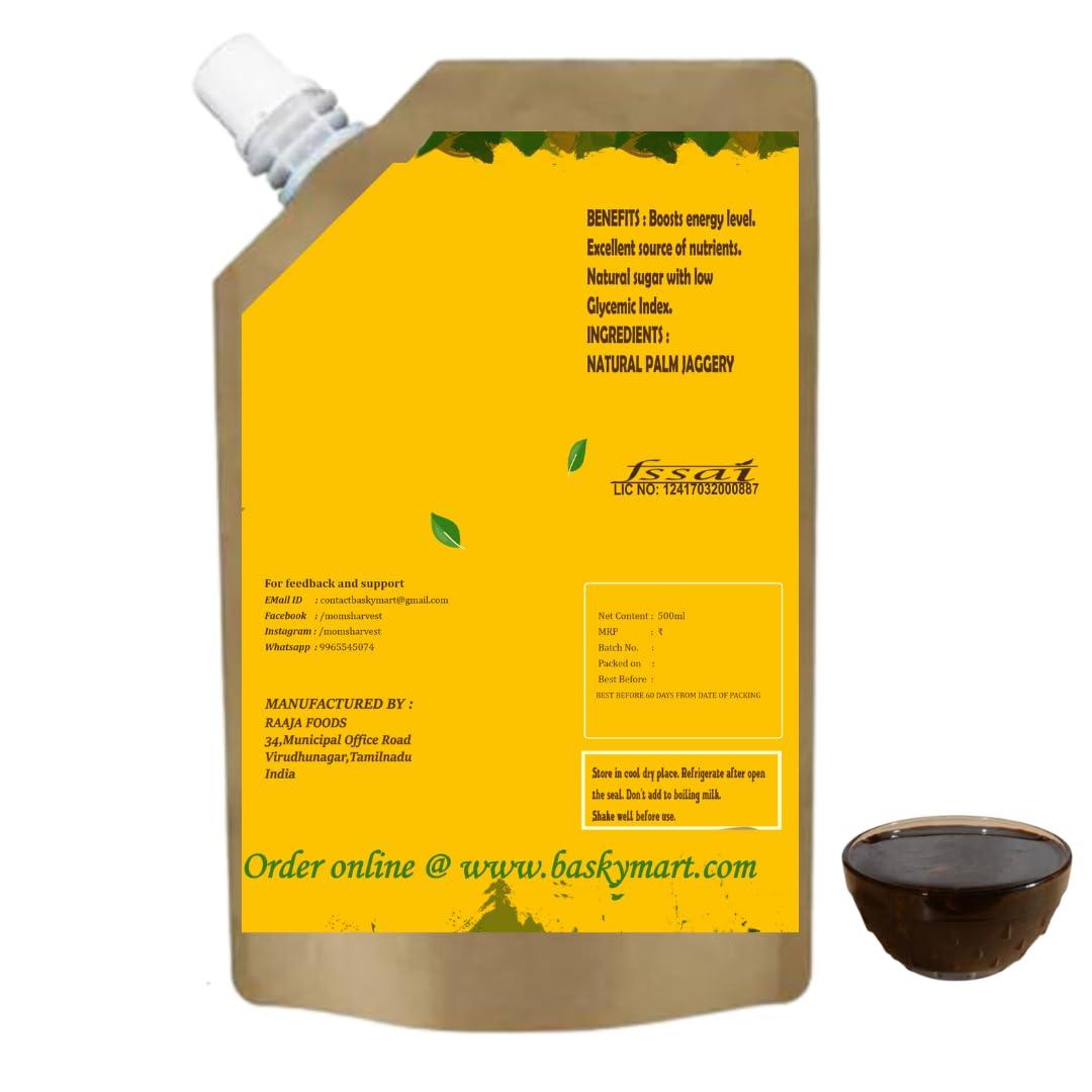 MOM'S HARVEST MOM'S HARVEST Liquid Palm Jaggery Syrup 500ml (650gms) Natural and Organic (3)