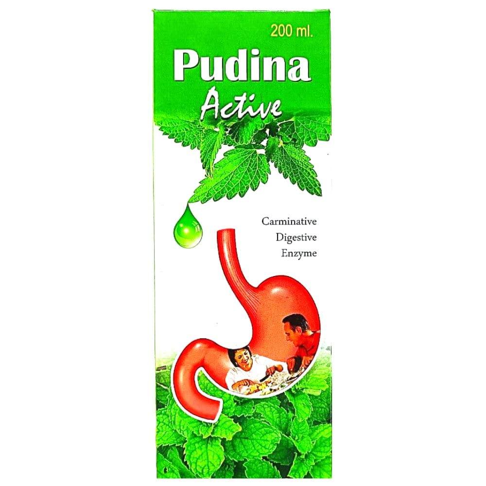 HERBSHD Buy online Ayurvedic Pudina Active Syrup 200ml.