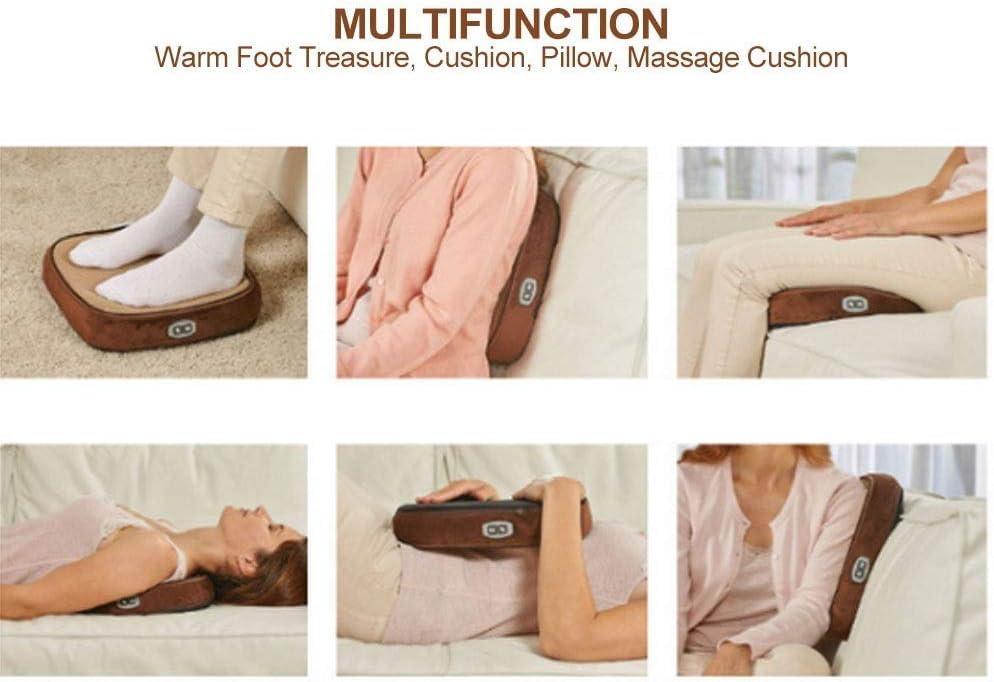YORWAN YORWAN Foot Warmer Electric Feet Heater l Velvet 2 in 1 Foot Massager l Warm Massager for Back Pain l Foot Massager for Pain Relief with Heat l Electric Kneading Foot Massager
