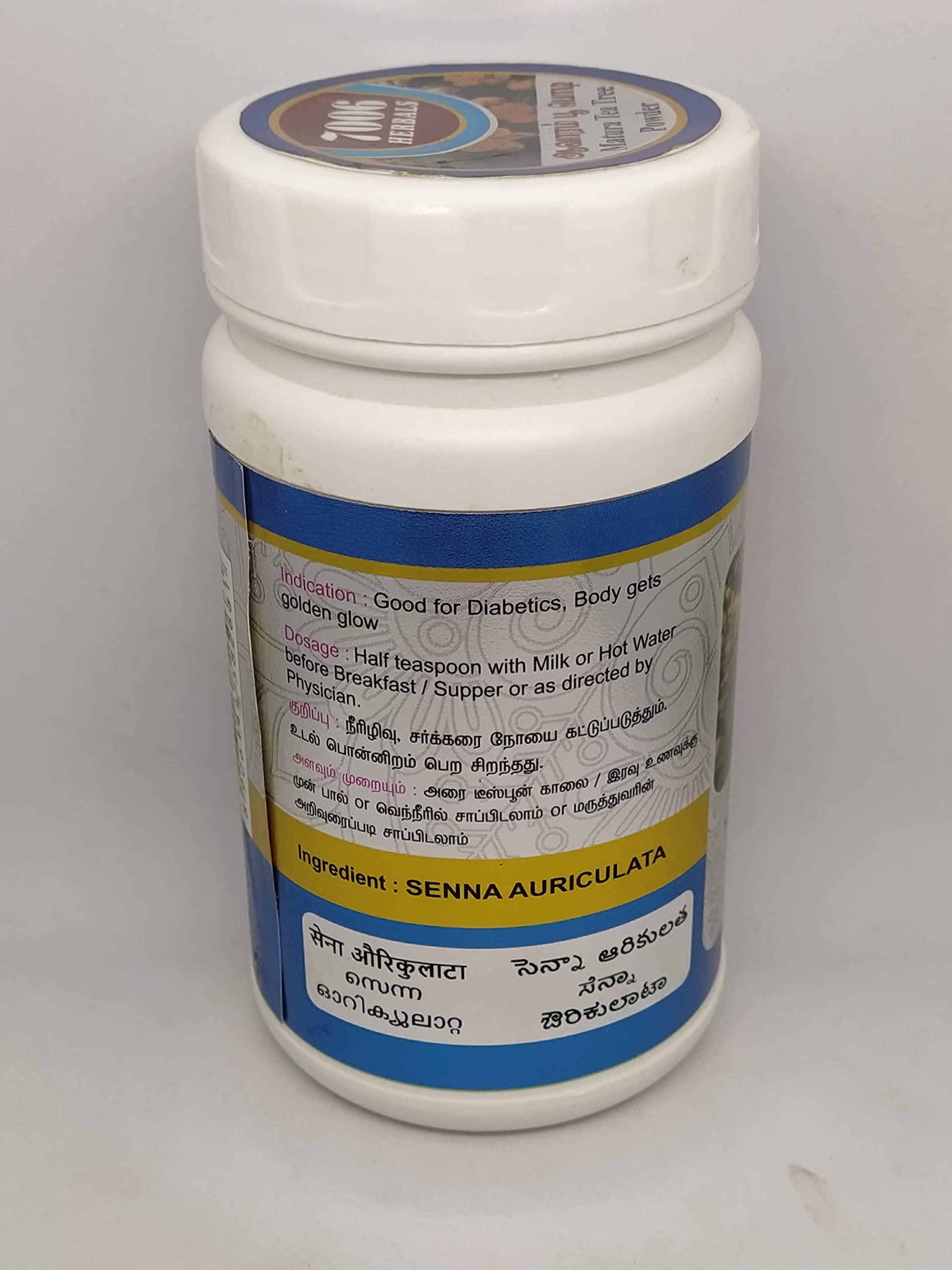 7006 HERBALS 7006 Herbals 100gm Aavaram Poo Powder/SennaAuriculata/Pack of 3