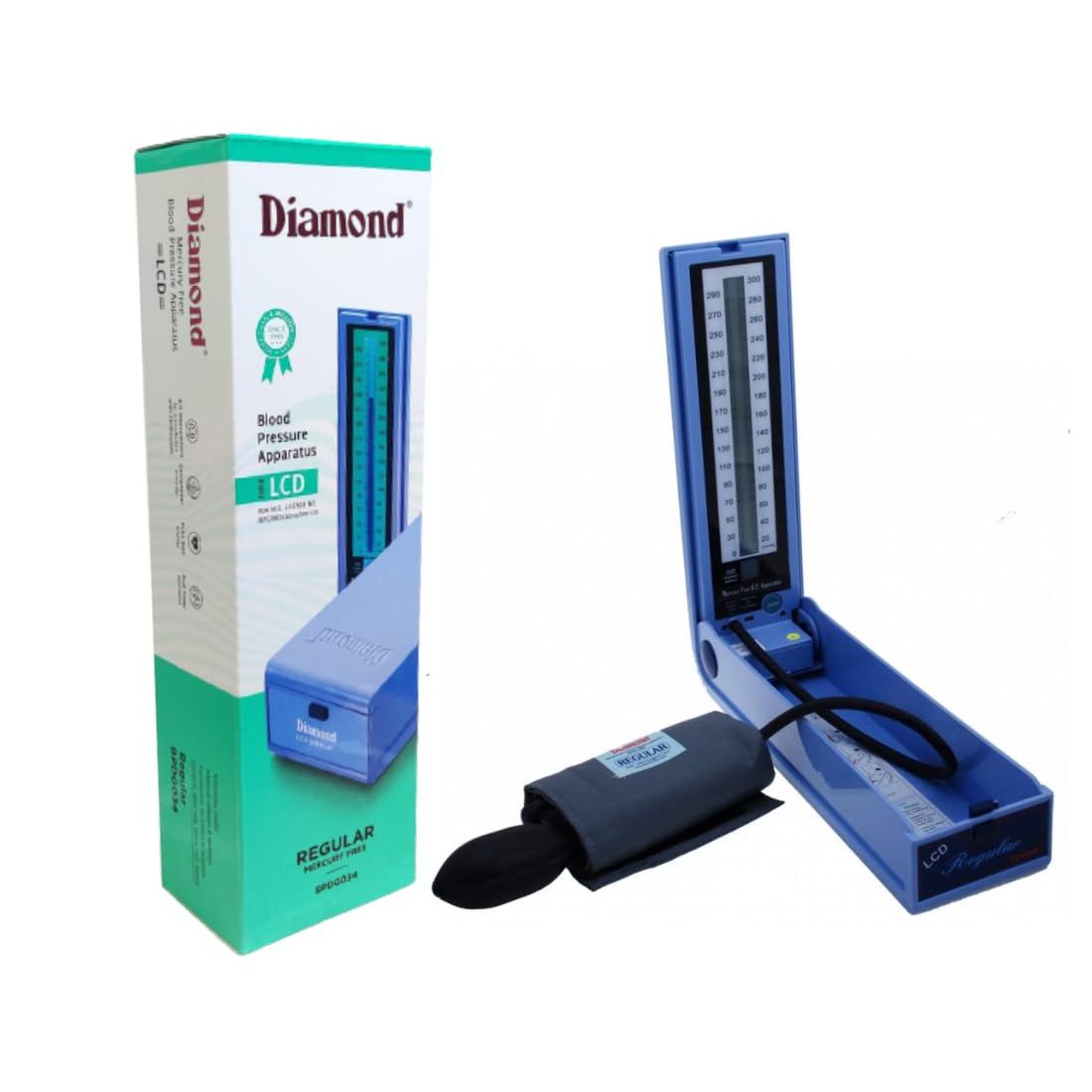 Diamond Diamond BP Apparatus LCD Regular (Velcro Cuff Battery) BPDG 034 Arm Bp Monitor (Blue)