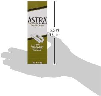 Dar Al Dawa Dar Al Dawa Men Astra Superior Platinum Double Edge Shaving Razor Blades 100 Pcs-Pack Of 1