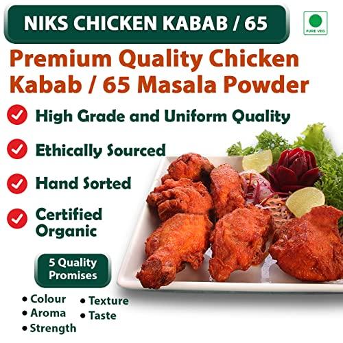 NIKS NIKS Chicken Kabab/65 Masala Powder | Pure Spices N Masalas | 500 Grams | Natural Ingredients | No Added Colour, Flavours & Preservatives