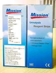 Generic MISSION Urine Test Strips, 10 Parameter, pack of 100 strips