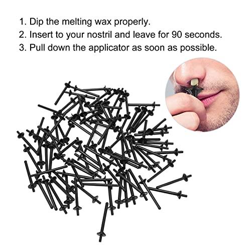 FEBT Nose Hair Removal Stick, Firm Sturdy Safe Hygienic 100pcs PP Nose Wax Stick Nostril Cleaning for Home for Beauty Salon