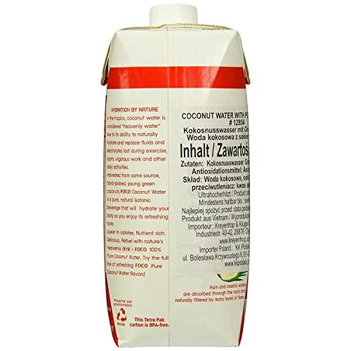 Foco Foco Coconut Water with Pomegranate, 500 ml, White & Red