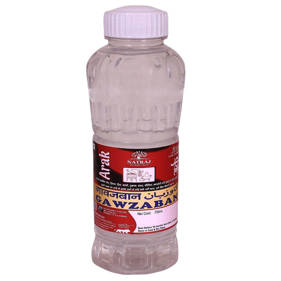 TAJ EMPORIUM NATRAJ The Right Choice Arak Gawzaban/Kajban ARQ 750 ml Arq  Herbal Infused Tonic for Natural Vitality and Calmness, 750 ml | Refreshing, Pure, and Inspired by Traditional Ayurveda