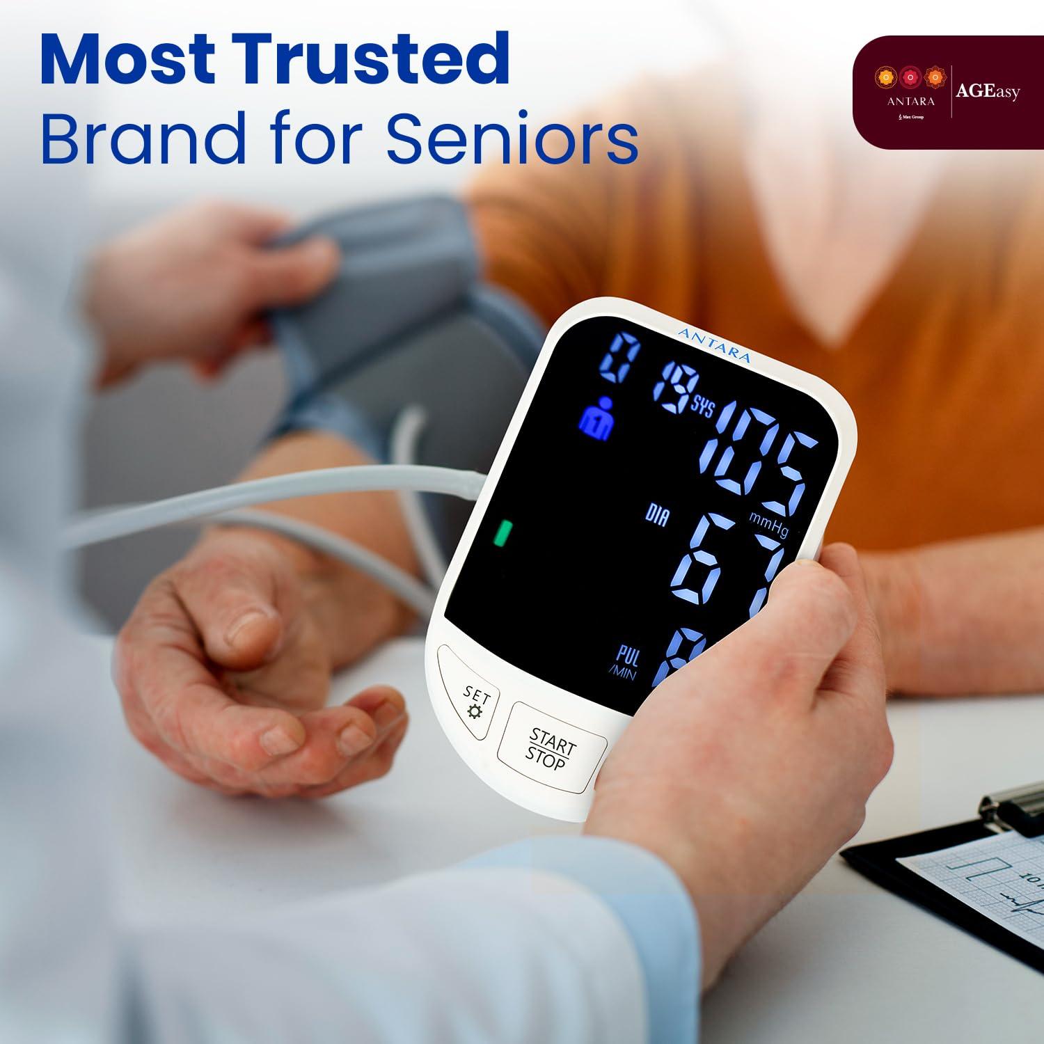 AGEasy AGEasy (Max Group) Fully Automatic Digital Blood Pressure Monitor | 2 Years Warranty | Portable, Lightweight BP Machine for Monitoring Hypertension & Managing Heart Health| Arm Circumference (22-42cm)