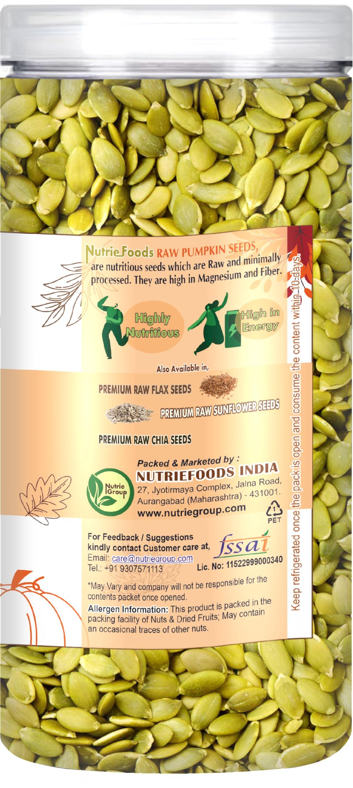 \"NUTRIEFOODS\" Enriching Your Taste \"NUTRIEFOODS\" Enriching Your Taste Raw Pumpkin and Flax Seeds Combo (Pack Of 2)| Power Packed with Nutrition | 100% Raw & Minimal Processed Natural Product (400g)