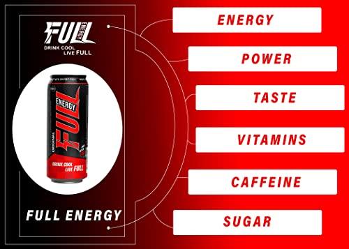 FULL ENERGY Full Energy - The Ultimate Energy Drink for a Quick Boost, Pre-Workout Fuel, and Revitalizing Your Body and Mind (Pack 4)