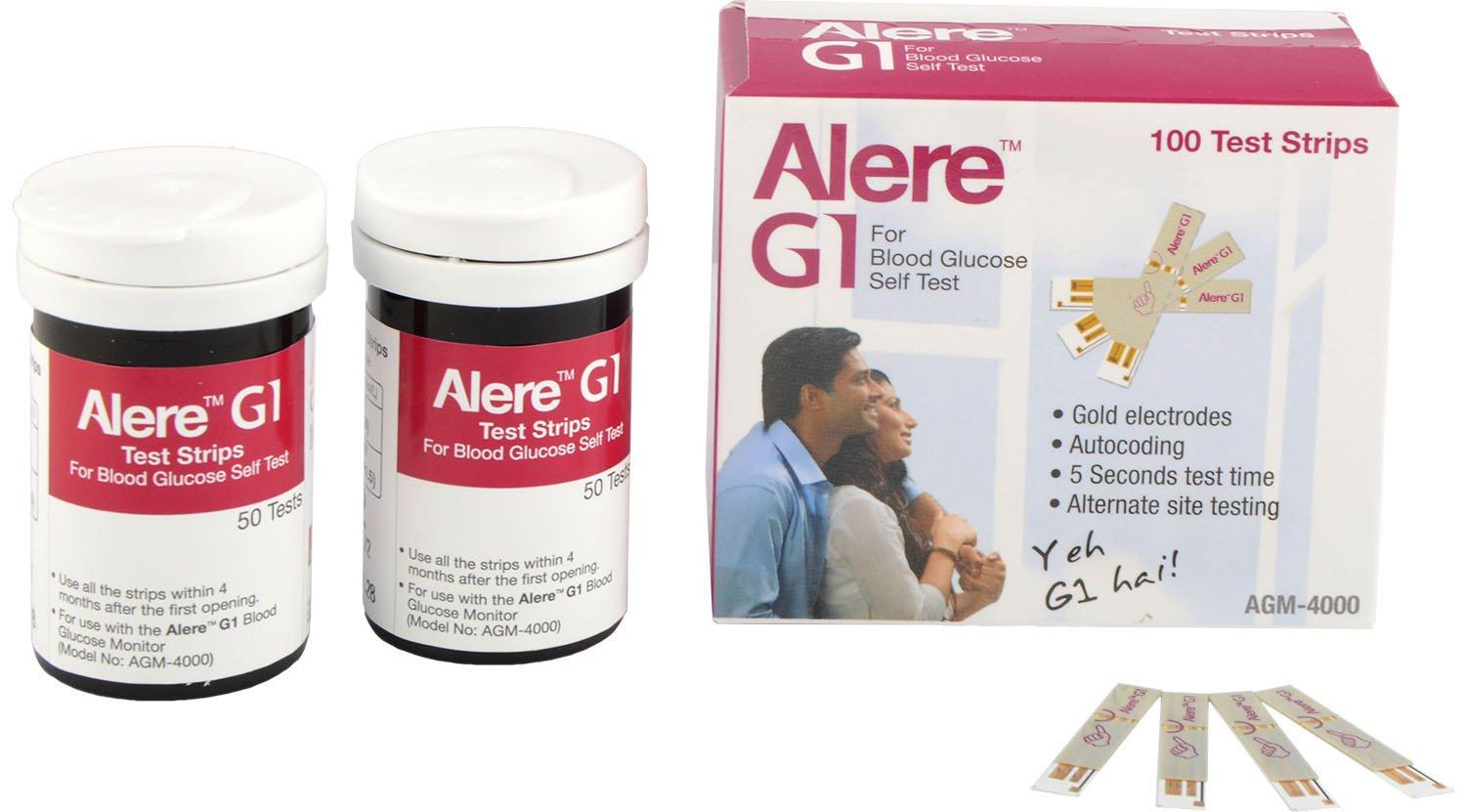 Alere Alere G1 Test Strips, 100 Strips (Multi Color)
