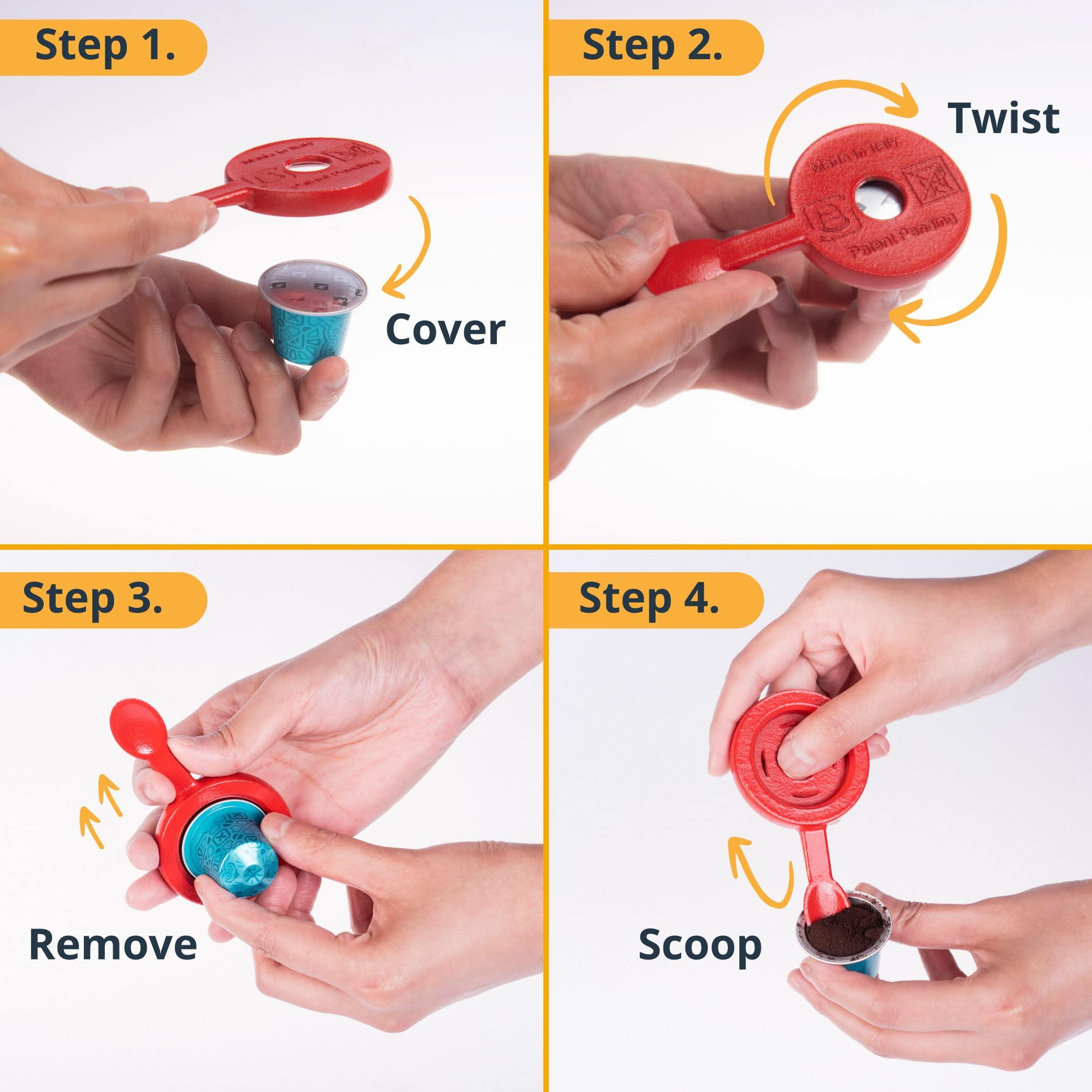 PodCut Podcut, Coffee Pod Recycler, Coffee Pod Opener, Compatible with Nespresso Original Pods, Eco Friendly, Reusable, Small, Light, Zero Waste Product (Blue)