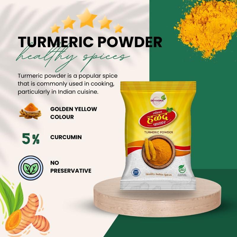 Devagna Products Devagna Products Organic Turmeric Powder 1Kg | Food Turmeric Powder | Organic Turmeric Powder | Pure Haldi Powder | Preservative Free | High Circumin Turmeric