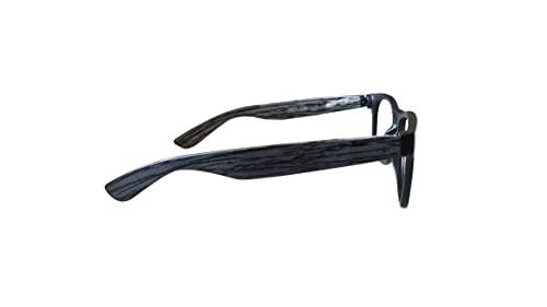 Nspecs An Optical Mall N specs Bifoacal Reading Glasses Distance Zero Power Near +1.00 to +3.00 Power For Mens Womens Black Colour Thick Side TR90 Material Frame With Unbrekable Fibre Glasses (+2.00)