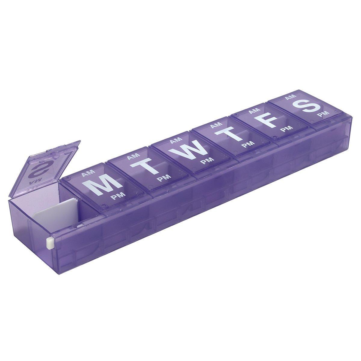 EZY DOSE 7-day AM/PM Locking Pill Reminder - 3XL,colors may vary