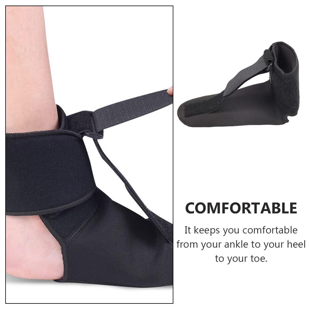 FOMIYES FOMIYES Drop Foot Brace Ankle Brace Support Leg Splint Brace Foot Support Stretching Boot Splints for Exercise Workout Basketball Gym Injury Recovery Sports Black