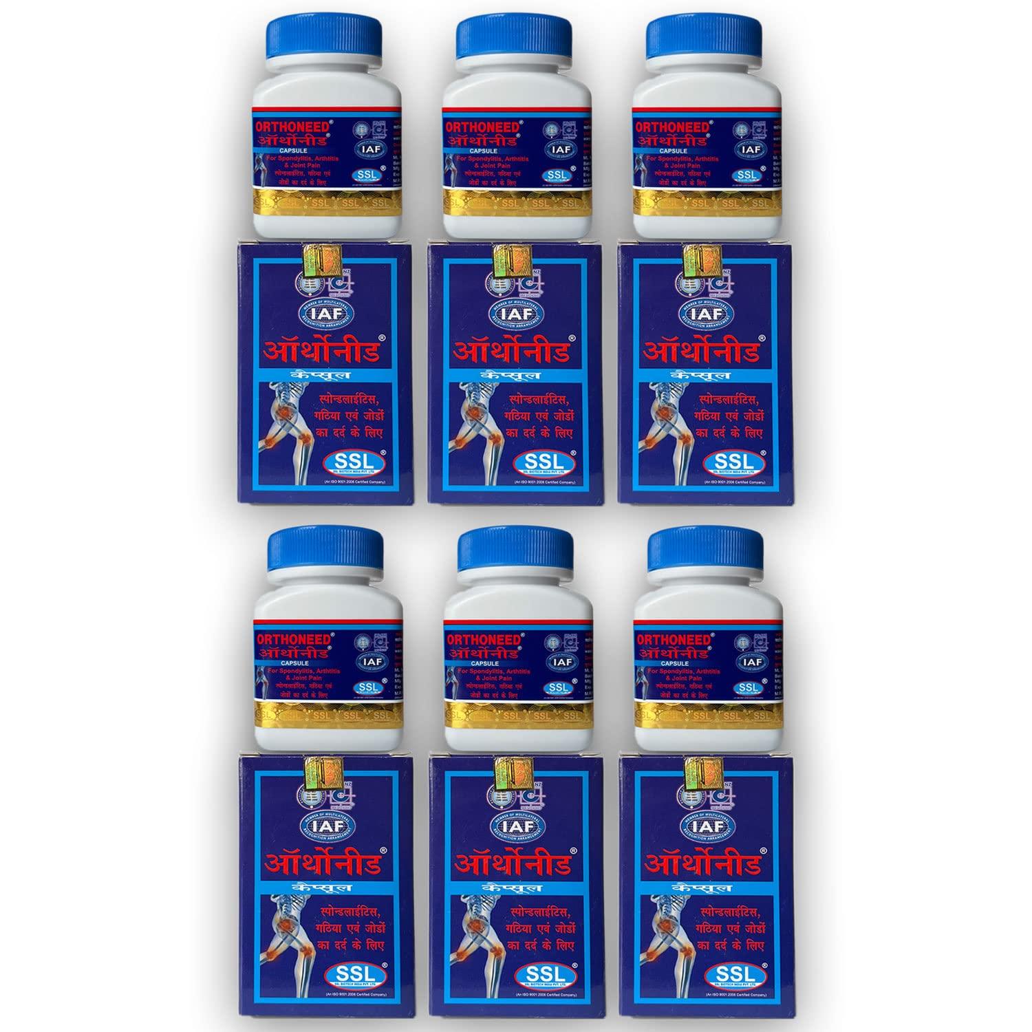 Vita Herbal Orthoneed Capsules For spondylitis,Arthritis and Joint pain (pack of 6)