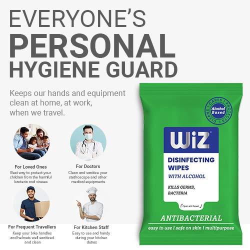 wiz LIQUID SOAP Wiz Antibacterial Easy to Use Safe on Skin Multipurpose 30 Pulls Disinfecting Wipes Assorted Super Value Pack of 10