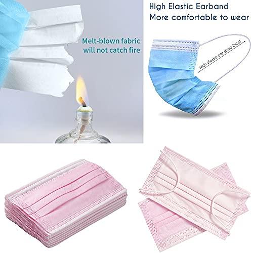 Ri RNG EKO GREEN RNG EKO GREEN Unisex 3 Ply Disposable Face Mask (Pack of 100 Pcs) with Ear Loop for Men & Women- [Non-Woven & Melt-Blown Fabric]