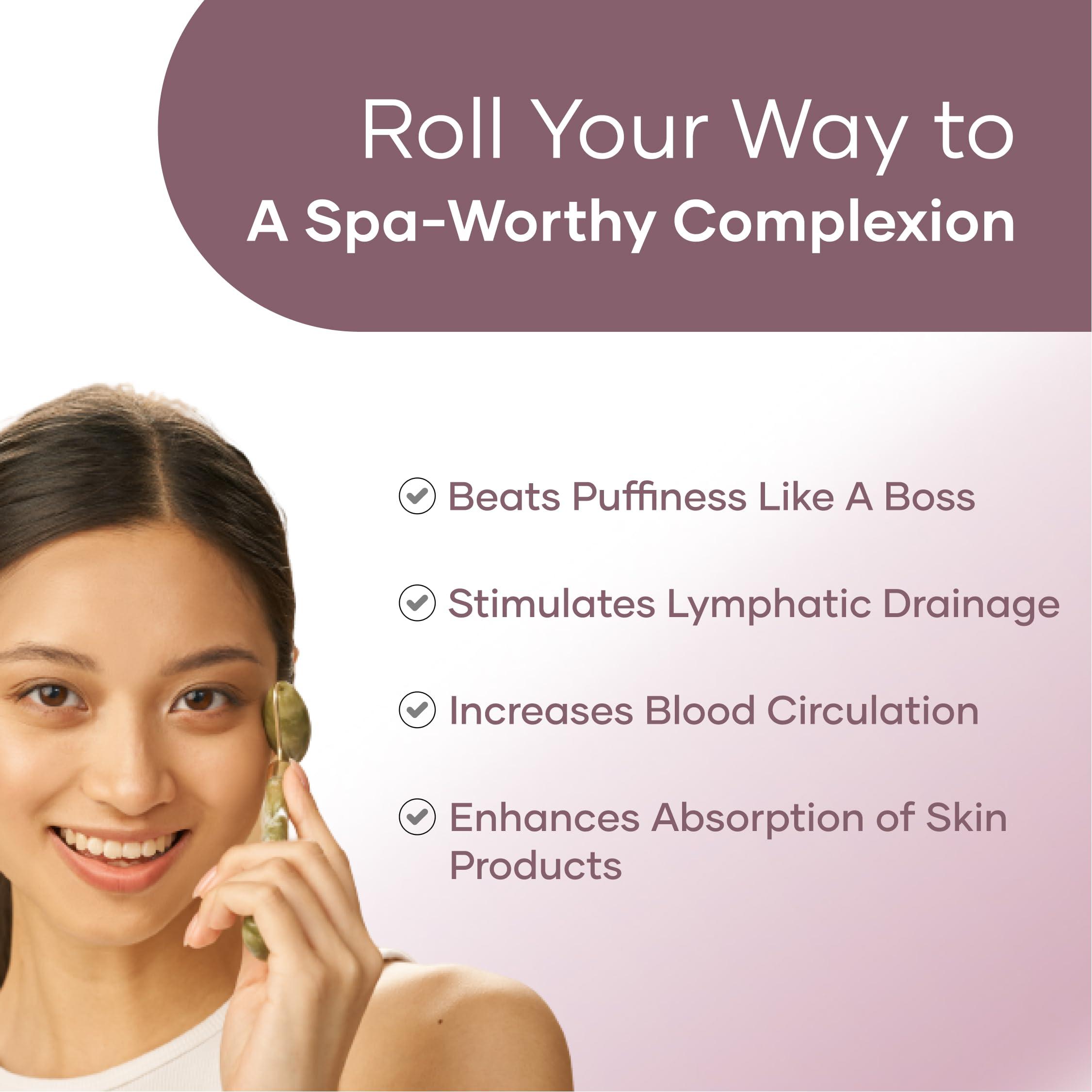 mars by GHC mars by GHC Saturn By Ghc Facial Massager Jade Roller & Gua Sha Tool Natural Himalayan Stone | Good Health Company (Pack Of 1)