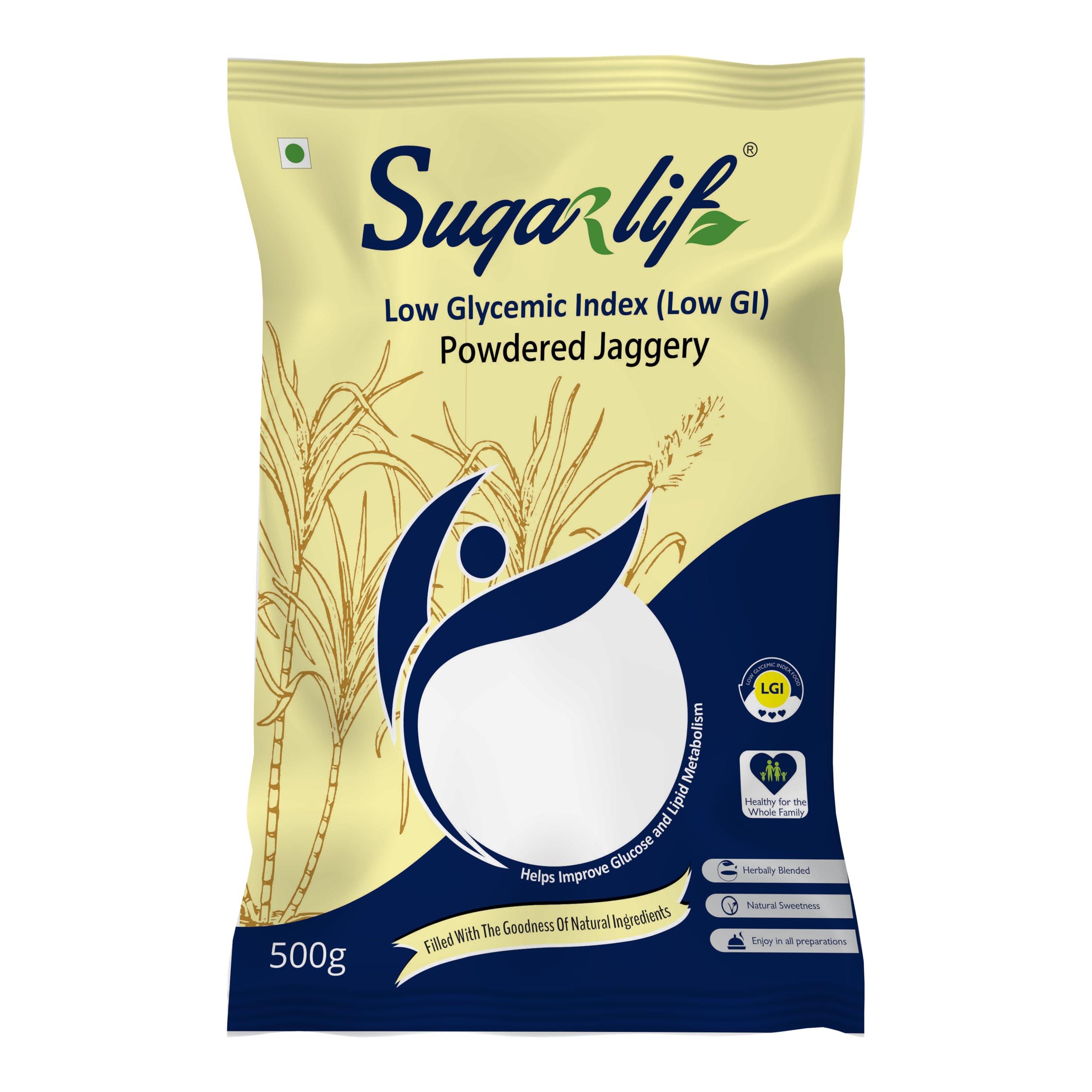 Sugarlif Sugarlif Low GI Herbal Jaggery powder - Orignal Product of Dr C K Nadagopalan - Diabetic Friendly - Low Glycemic Index - Suitable for all.