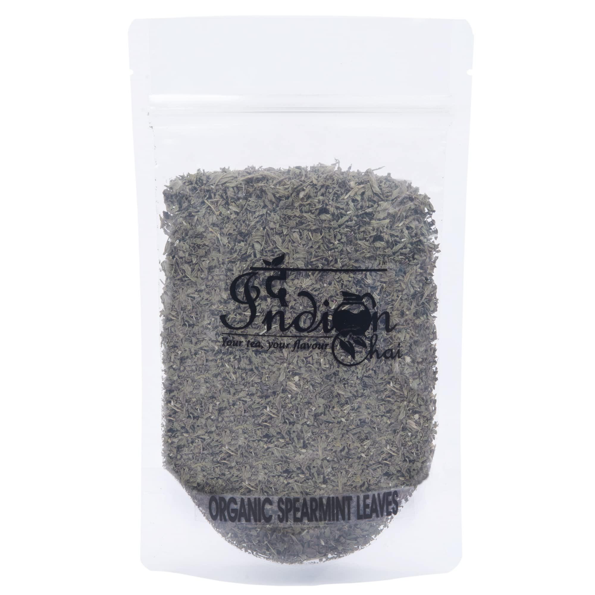 The Indian Chai The Indian Chai Organic Spearmint Tea 500 Gram For Pcod & Pcos, Helps In Hormonal Imbalance & Facial Hair & Acne, Caffeine Free Herbal Tea, Loose Leaf Tea