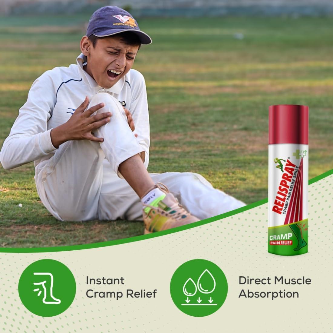 Relispray RELISPRAY Cramp Pain Relief Spray & Bandage Spray | Ayurvedic Spray | 75g Combo of 2