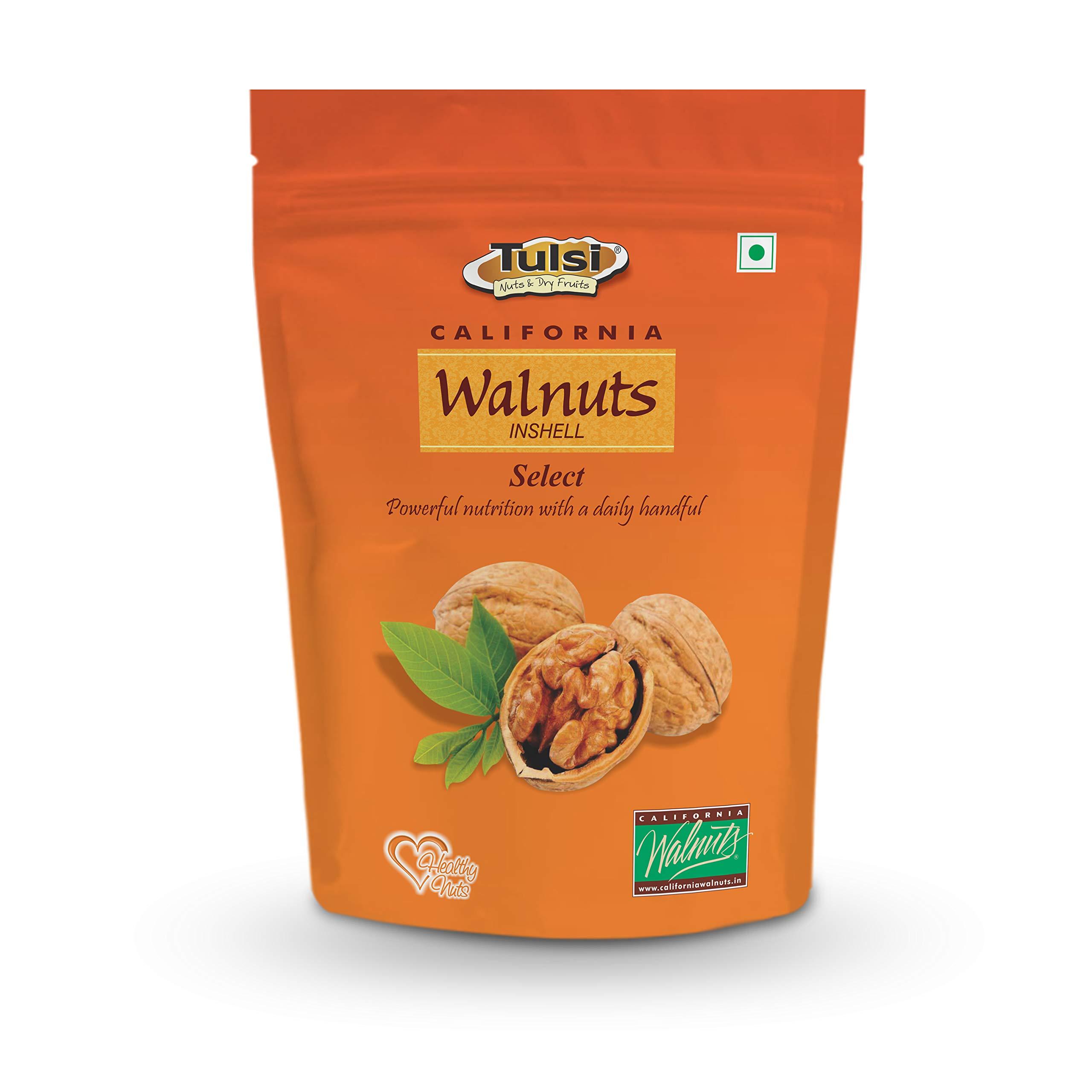 Tulsi Tulsi California Walnut Inshell Select 1 Kg | Large Size | Inshell Walnuts Akhrot | Delicious & Crunchy Walnuts | High in Protein & Iron | Premium Akhrot | Rich in Omega-3