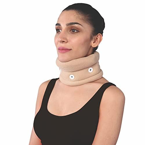 Vissco Vissco Cervical Collar With Chin Support, Neck Support Provides Stability & Relieves From Neck Pain, Neck support for Excessive strain on the neck muscles - XXL (Beige)