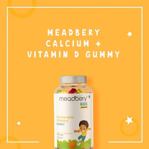 MEADBERY Meadbery Kids Multivitamin Calcium Combo Gummy Bears Glutenfree Formula With Minerals And Vitamins B C D E B12 B6 For Kids Bone Health Growth Kids Bone Teeth Health 30+30 Tasty Gummies