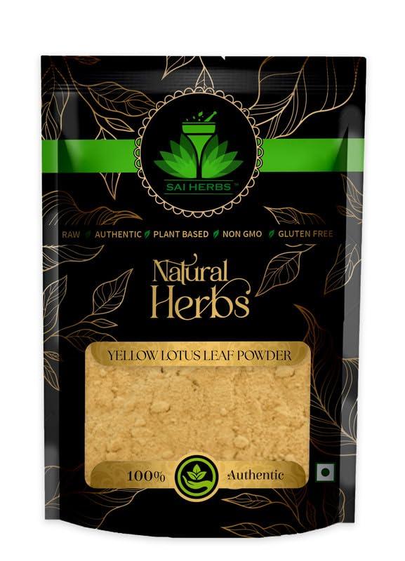 SAI HERBS SAI HERBS Yellow Lotus Leaf Extract Powder - Nelumbo Lutea Extract Powder - Alkaloid Extract Powder - Pure & Natural (100 Grams)