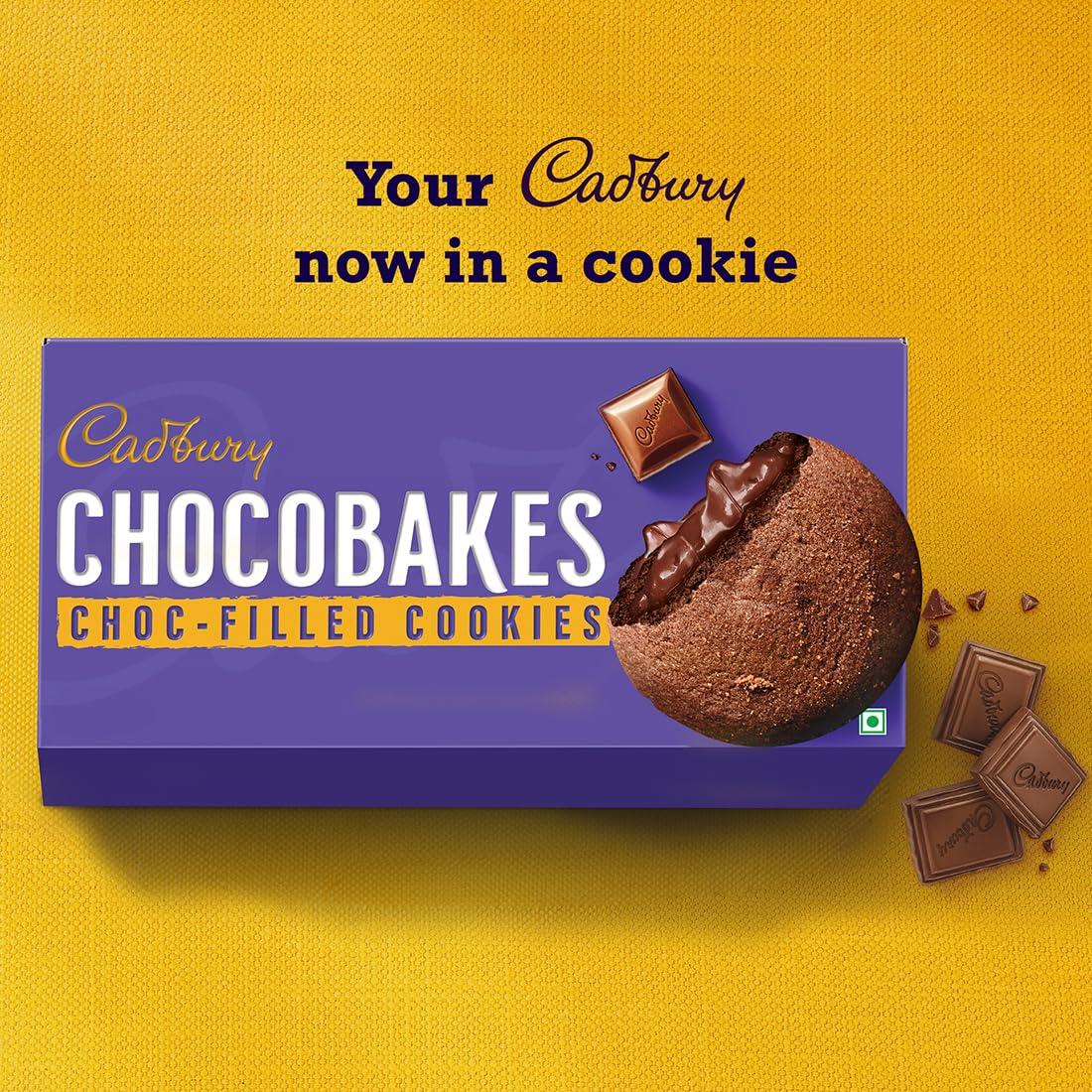 Cadbury Cadbury Chocolate Chocobakes Chocfilled Cookies, 4 X 150 G,600 Grams