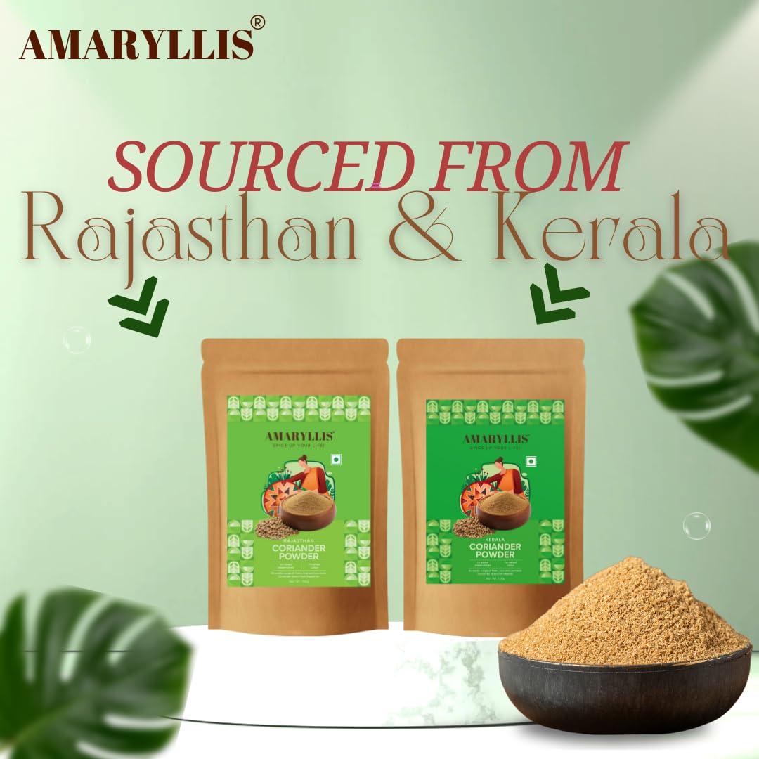 AMARYLLIS AMARYLLIS Corainder/Dhaniya Powder(Hand-Pounded), Natually Processed & 100% Organic with Zero Added Flavours & Colors(Chemical Free) | Rajasthan Special |250 grams