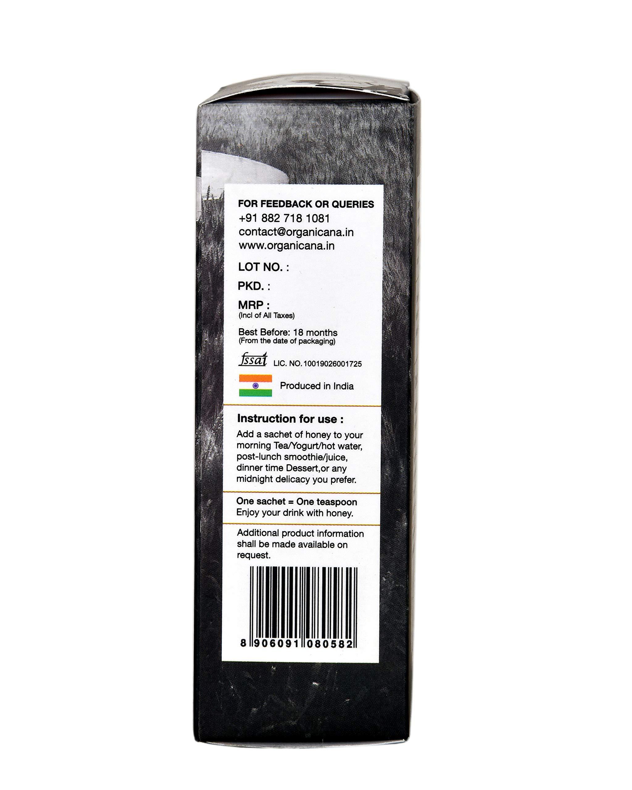 Organicana Organicana Pure Organic / Natural Honey Sachet 400gm (25 Sachets Each Box) (Pack of 2)