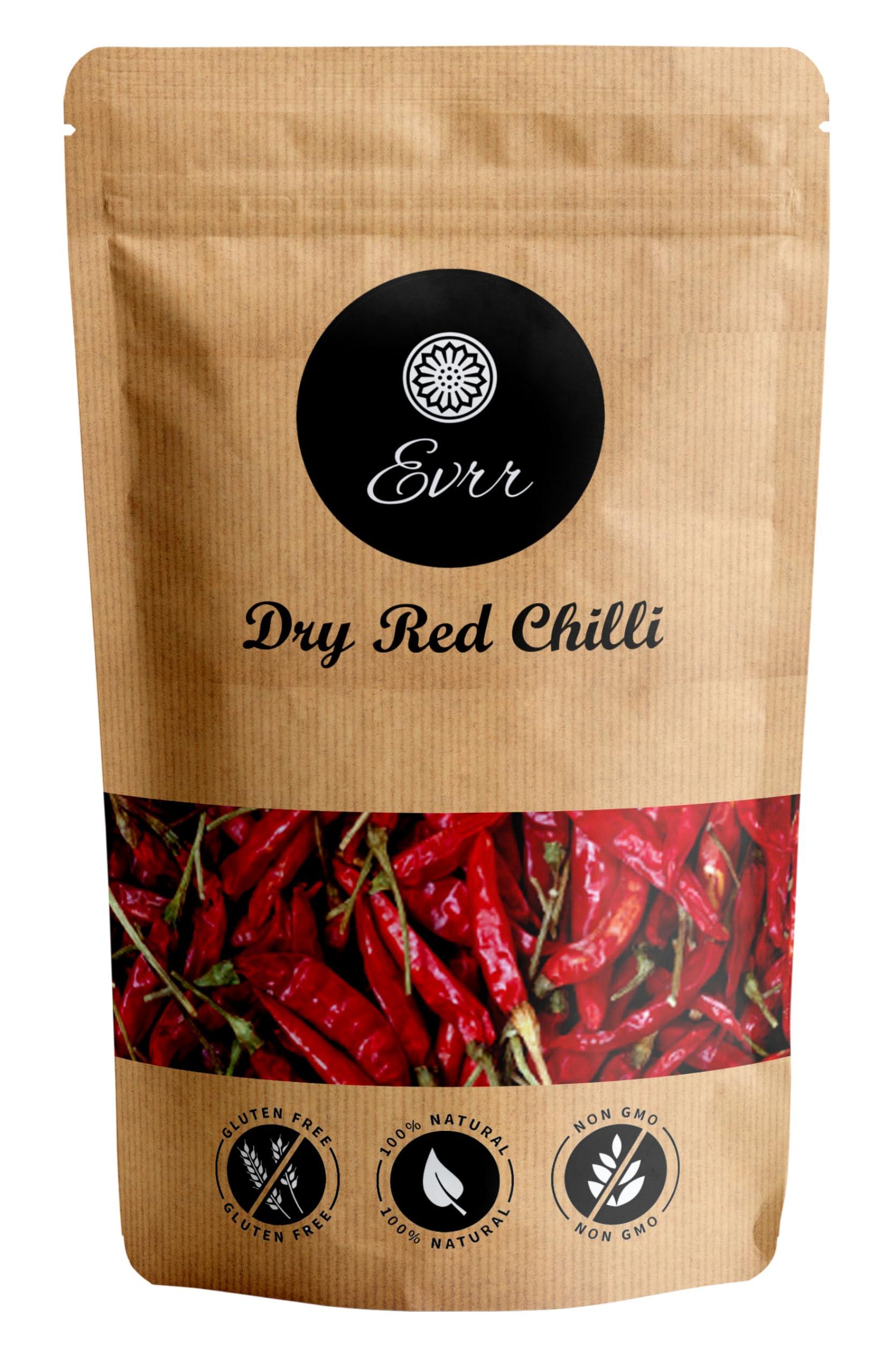 EVRR EVRR Dry Whole Red Chilli (Sukhi Tikhi Lal Mrich) | Sabut Laal Mirch | Dried Spicy Red Chillies - 200 Grams