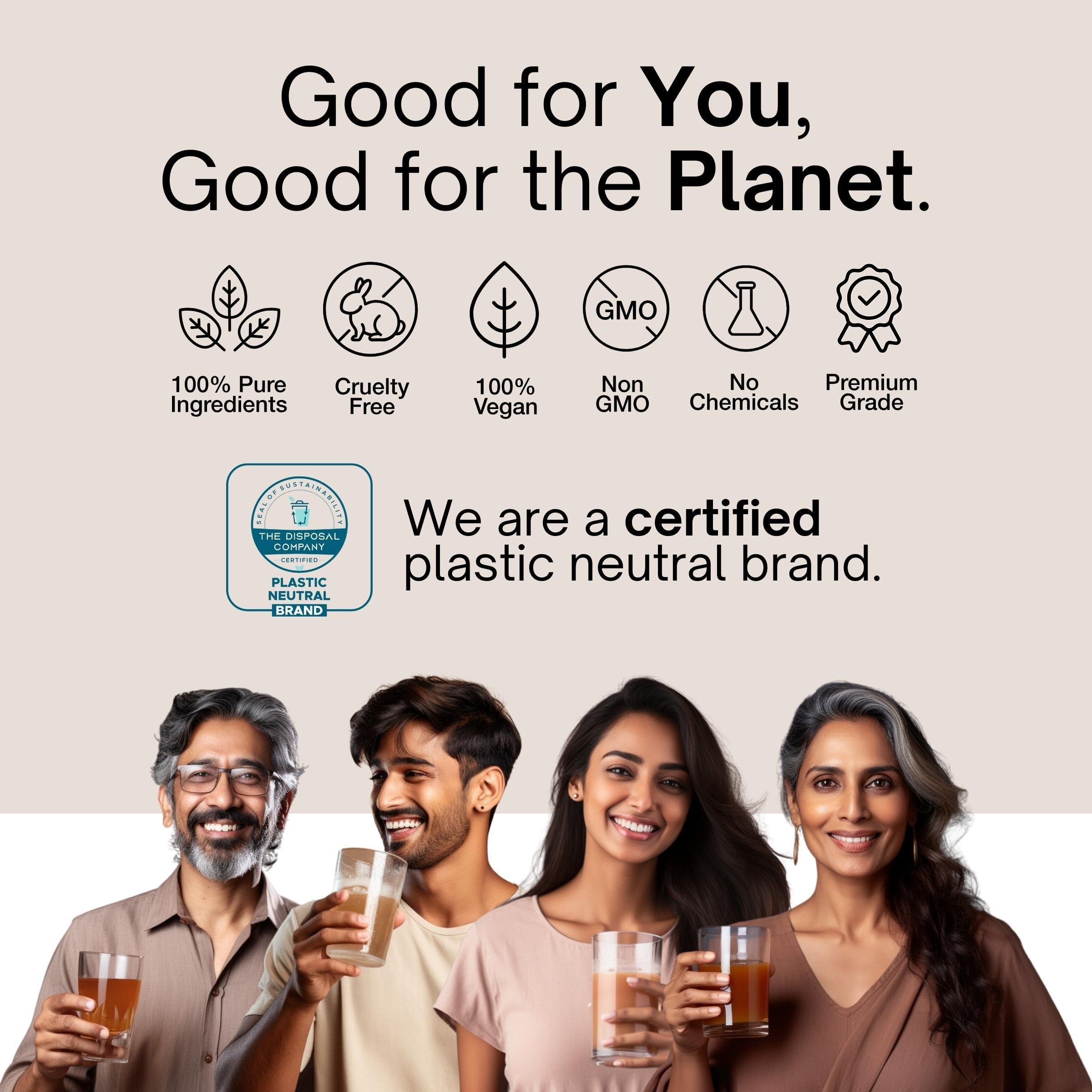 Puretive Puretive Hair Revive | Plant Based Biotin Powder | Promotes Healthy Hair and Fights Hair Fall | Promotes Hair Growth - 100% PURE, Non-GMO, Vegan | Superfood for Everday use | Just Mix & Sip | 100gms