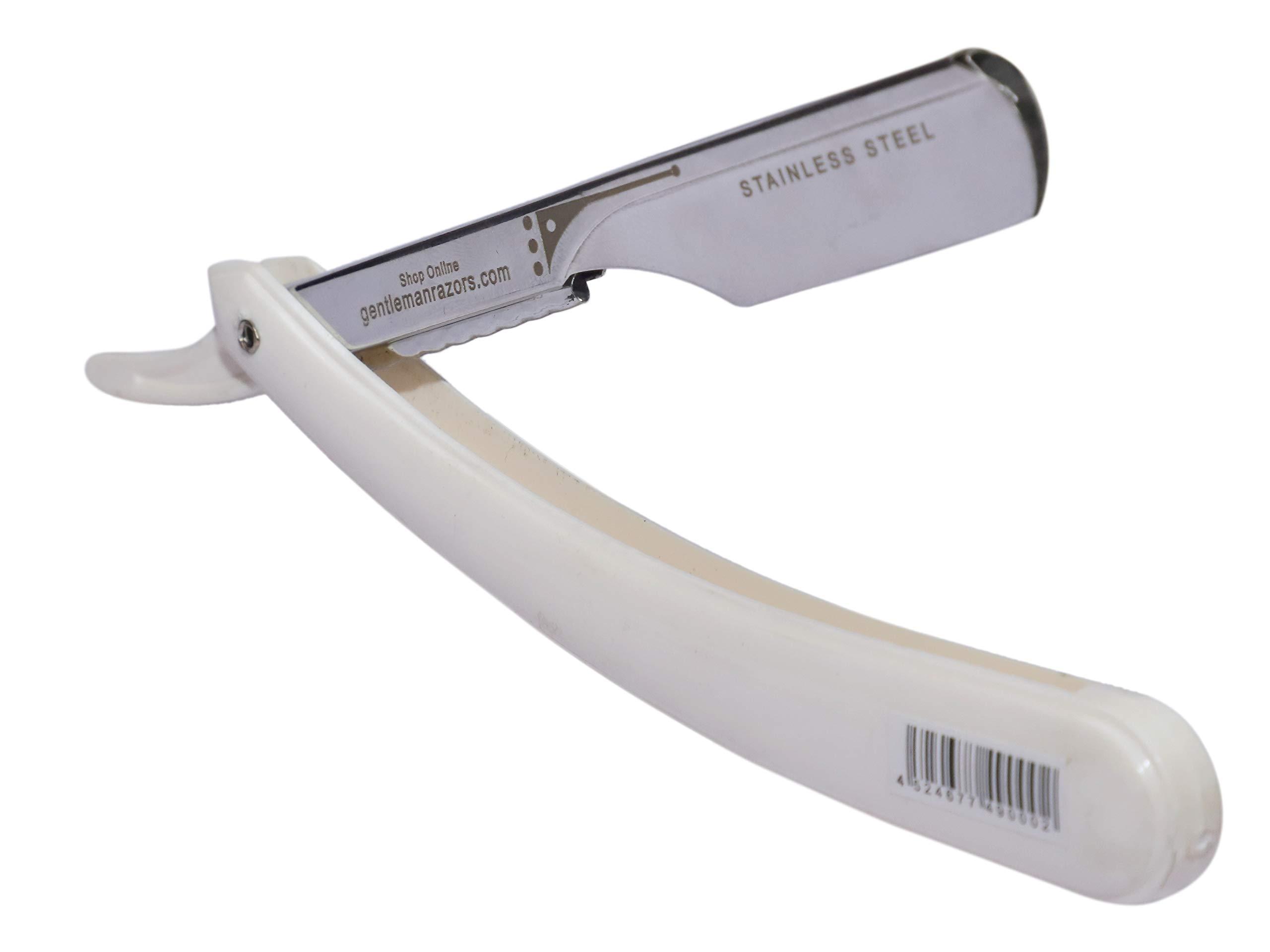 GENTLEMAN GENTLEMAN Gentleman Razor Stainless Steel Straight Edge Barber Razor For Men Well Balanced Sliding Style Weight, Finely Balanced (FREE Blade Inside)